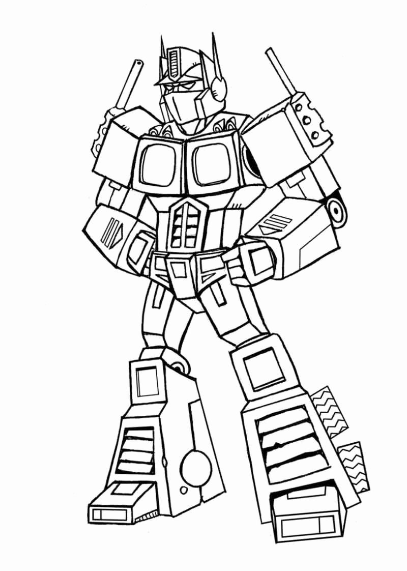 optimus prime coloring page