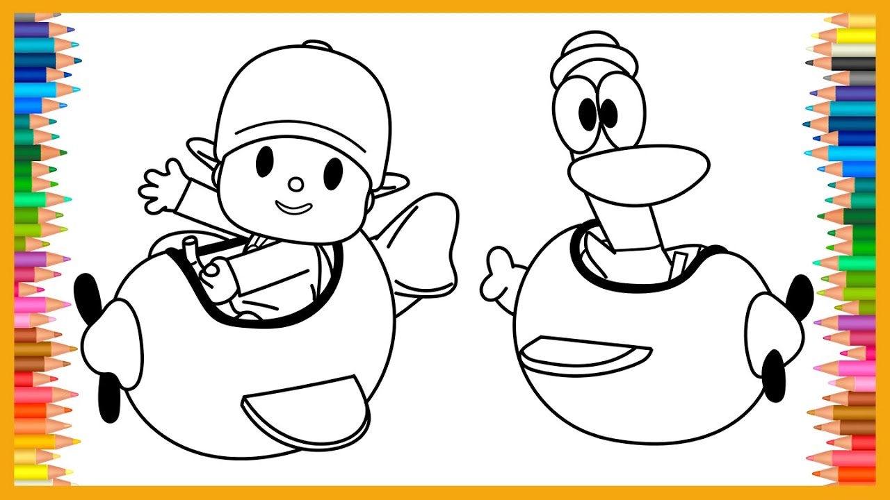Coloring Pocoyo Pato Ride The Toy Airplane Art For Kids Easy Coloring Drawing Painting YouTube  Coloring Pocoyo Pato Ride The Toy Airplane Art For Kids Easy Coloring Drawing Painting YouTube