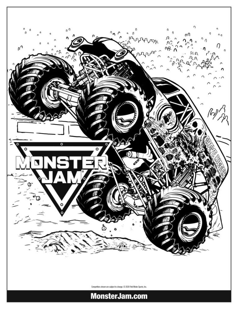 Coloring Sheets Monster Jam 