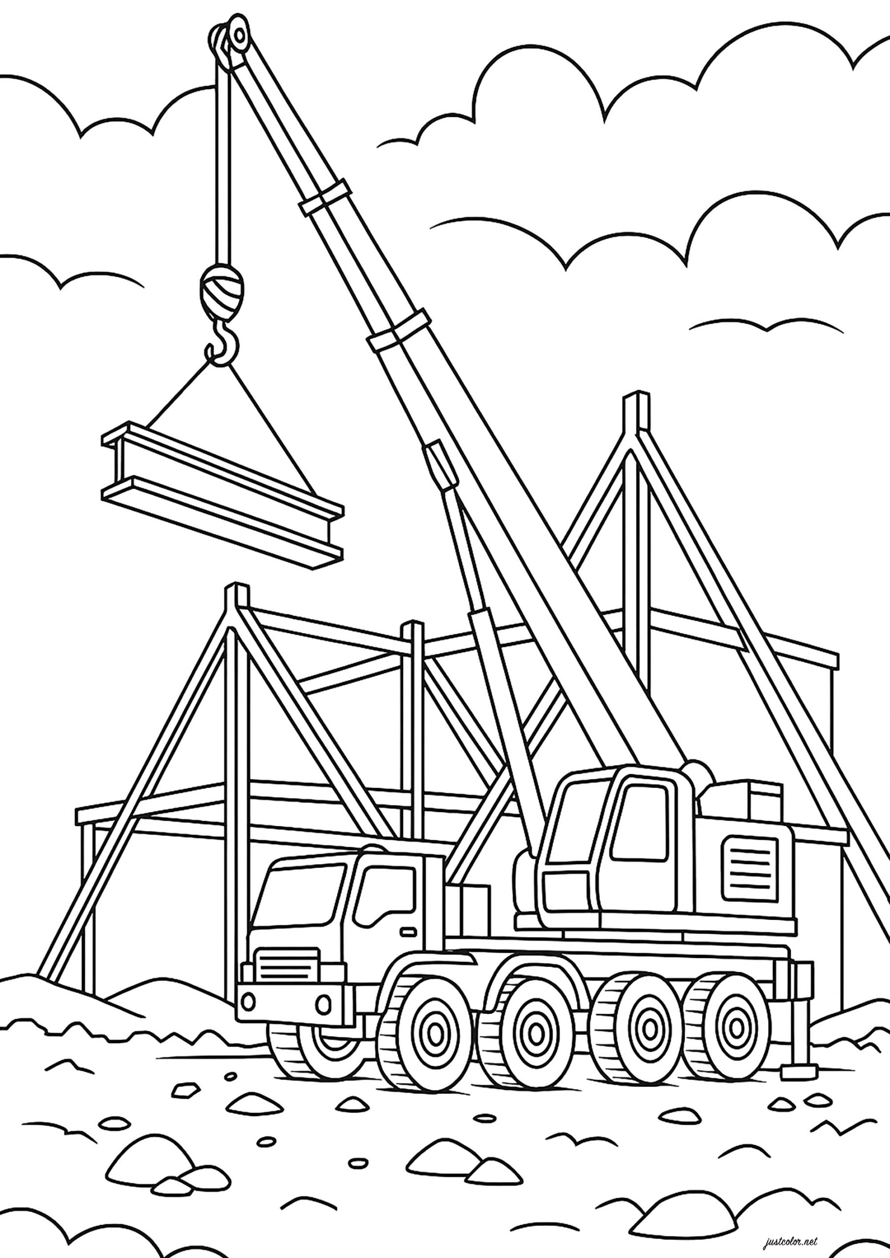 Construction Of A Large Building Construction And Site Works Coloring Pages Construction Of A Large Building Construction And Site Works Coloring Pages