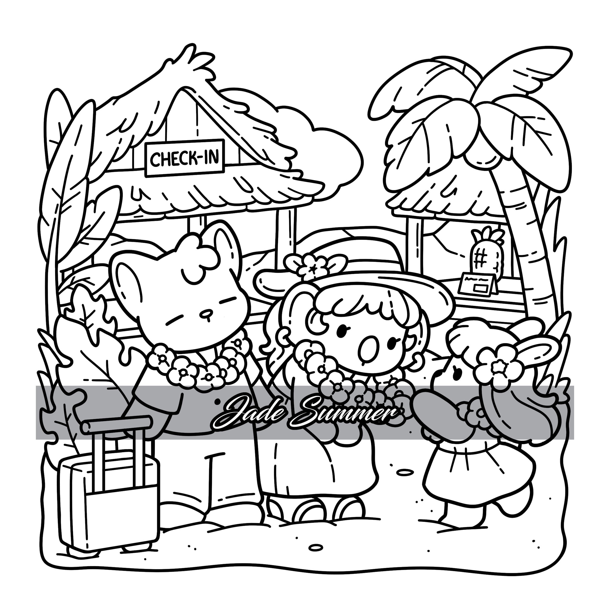 Cozy Hawaii Coloring Book Jade Summer