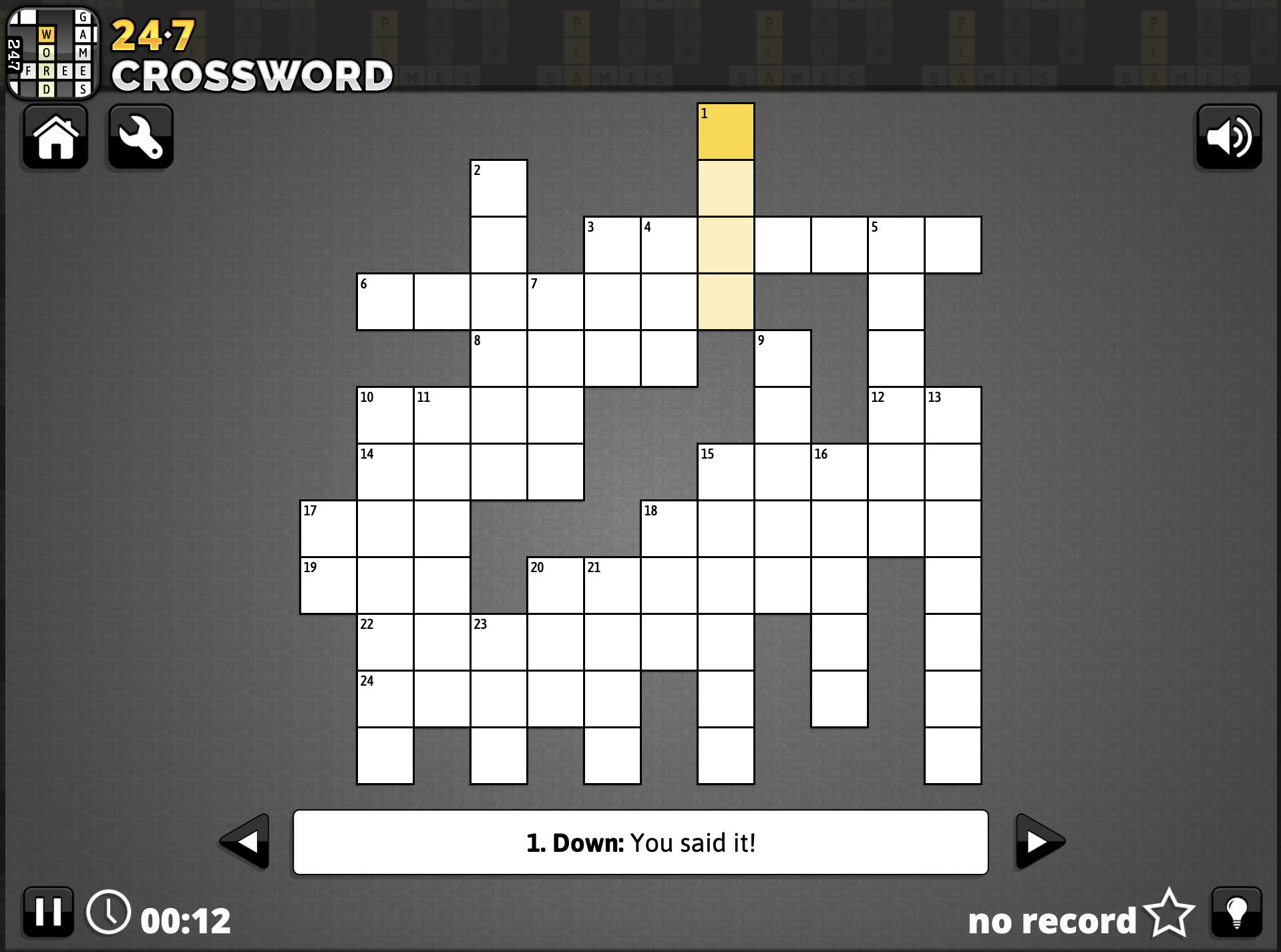 pc scrolling key crossword clue