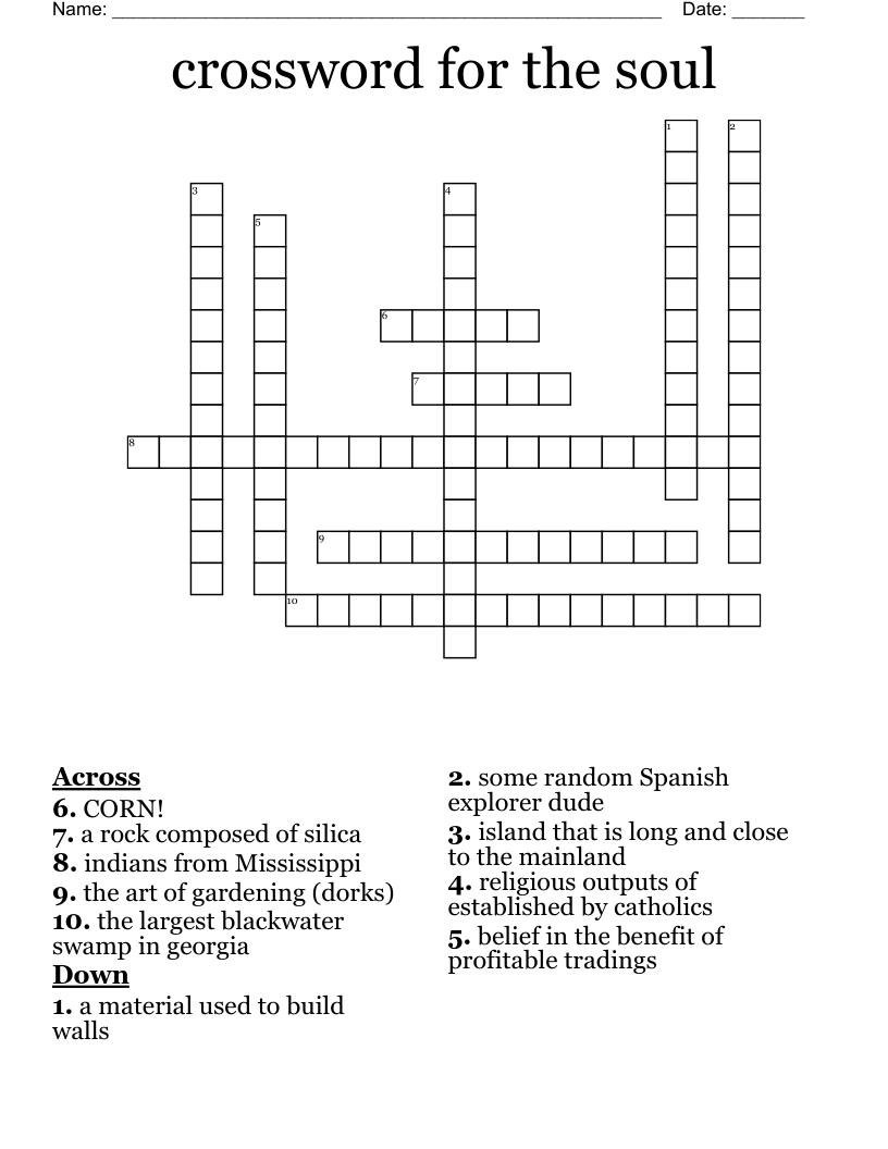 Crossword For The Soul WordMint