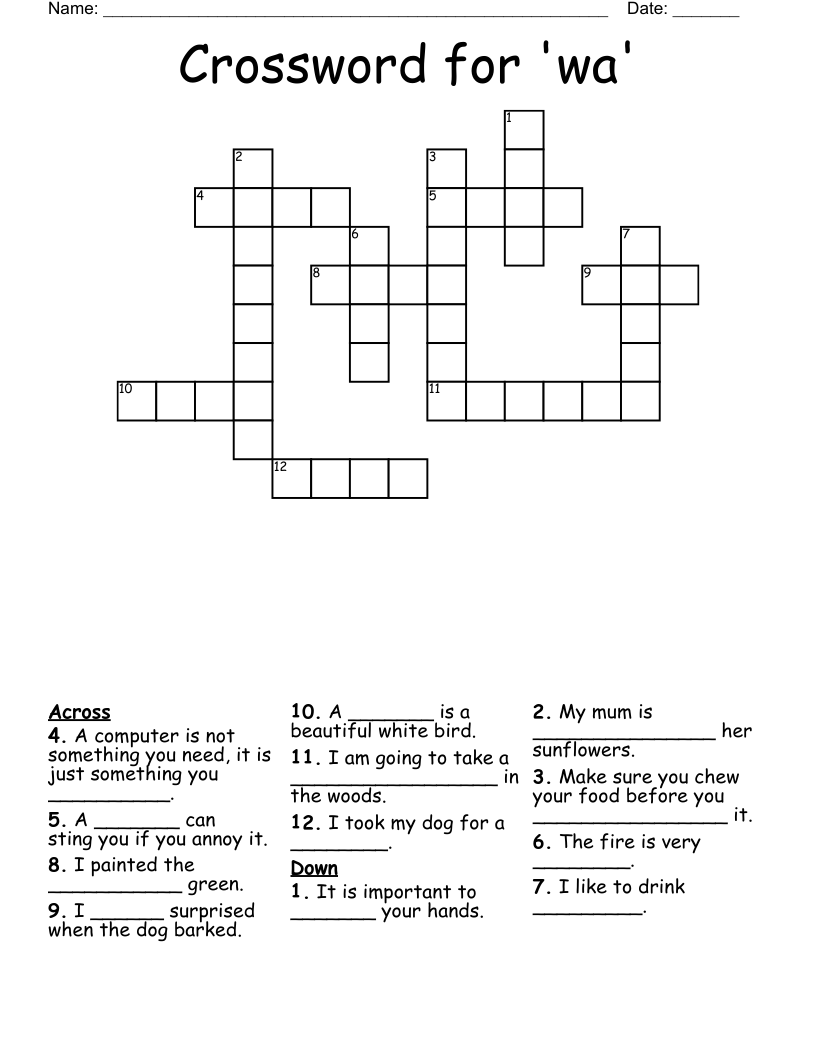 wa po crossword wa po crossword