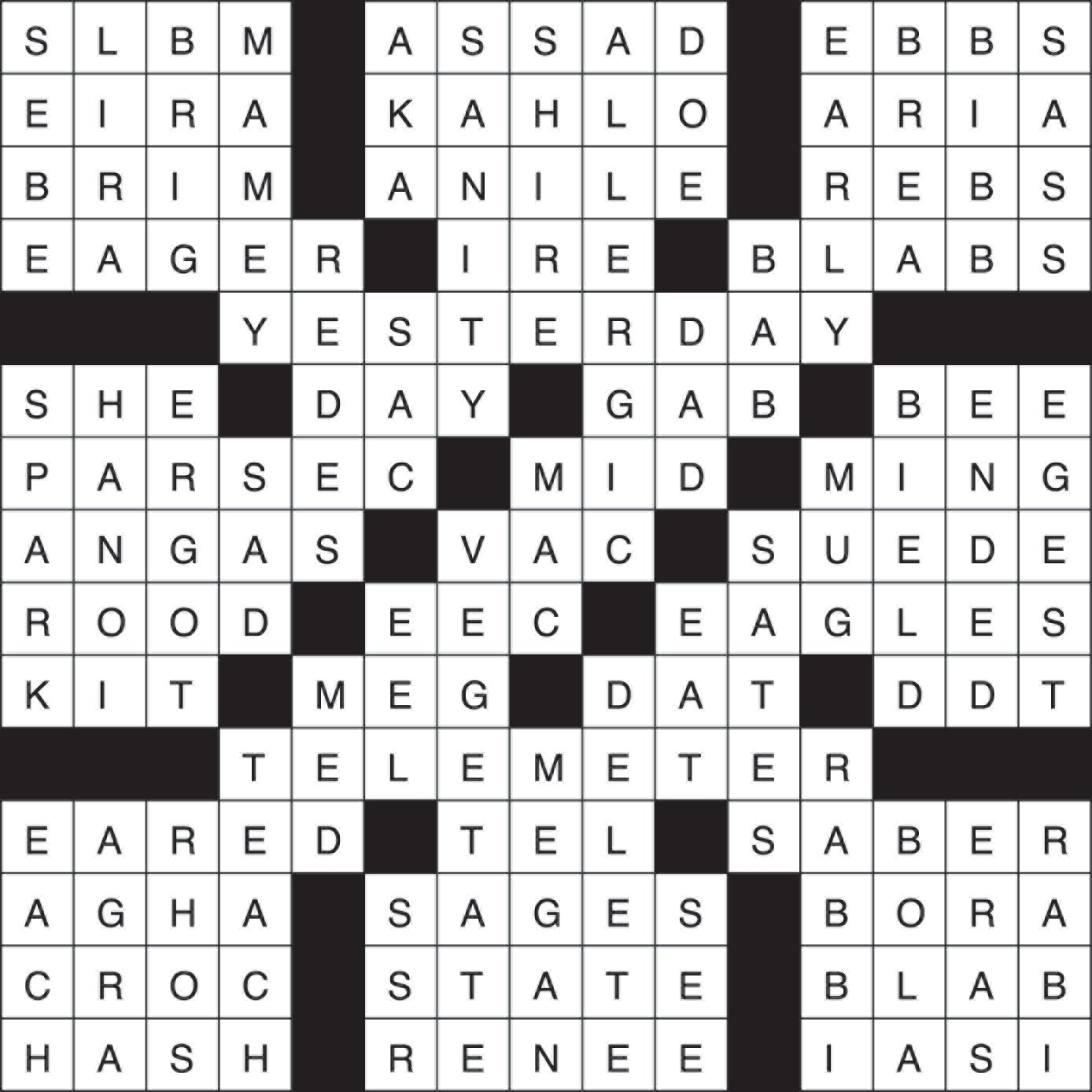Crossword Puzzle Answers September 30 October 6 2021 The Northern Light