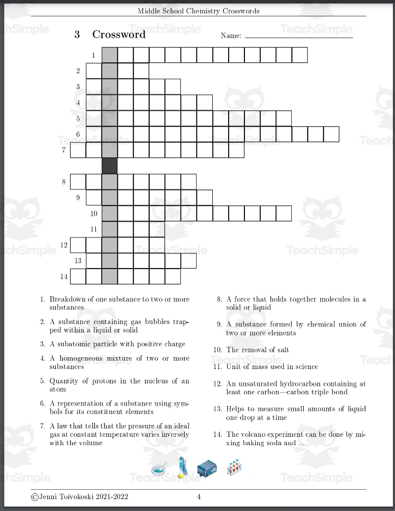 in the middle of crossword
