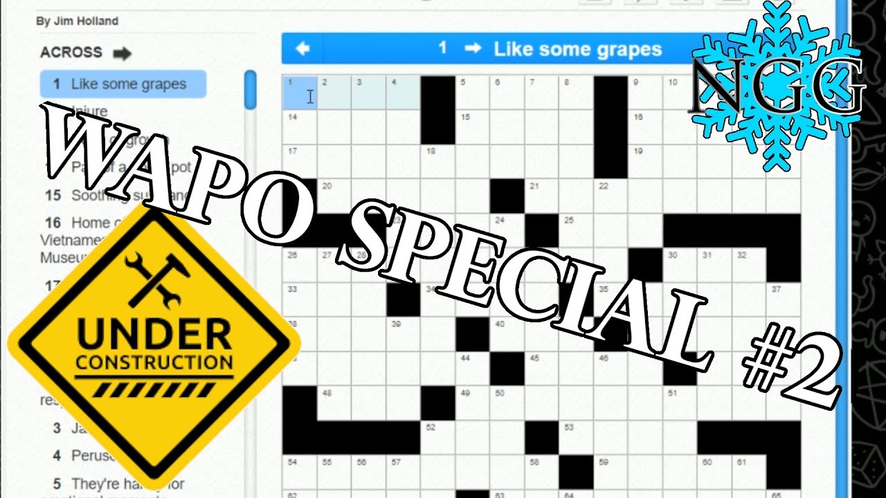 Crossword Time Washington Post Puzzle From 8 26 21 Special Friday Feature YouTube Crossword Time Washington Post Puzzle From 8 26 21 Special Friday Feature YouTube
