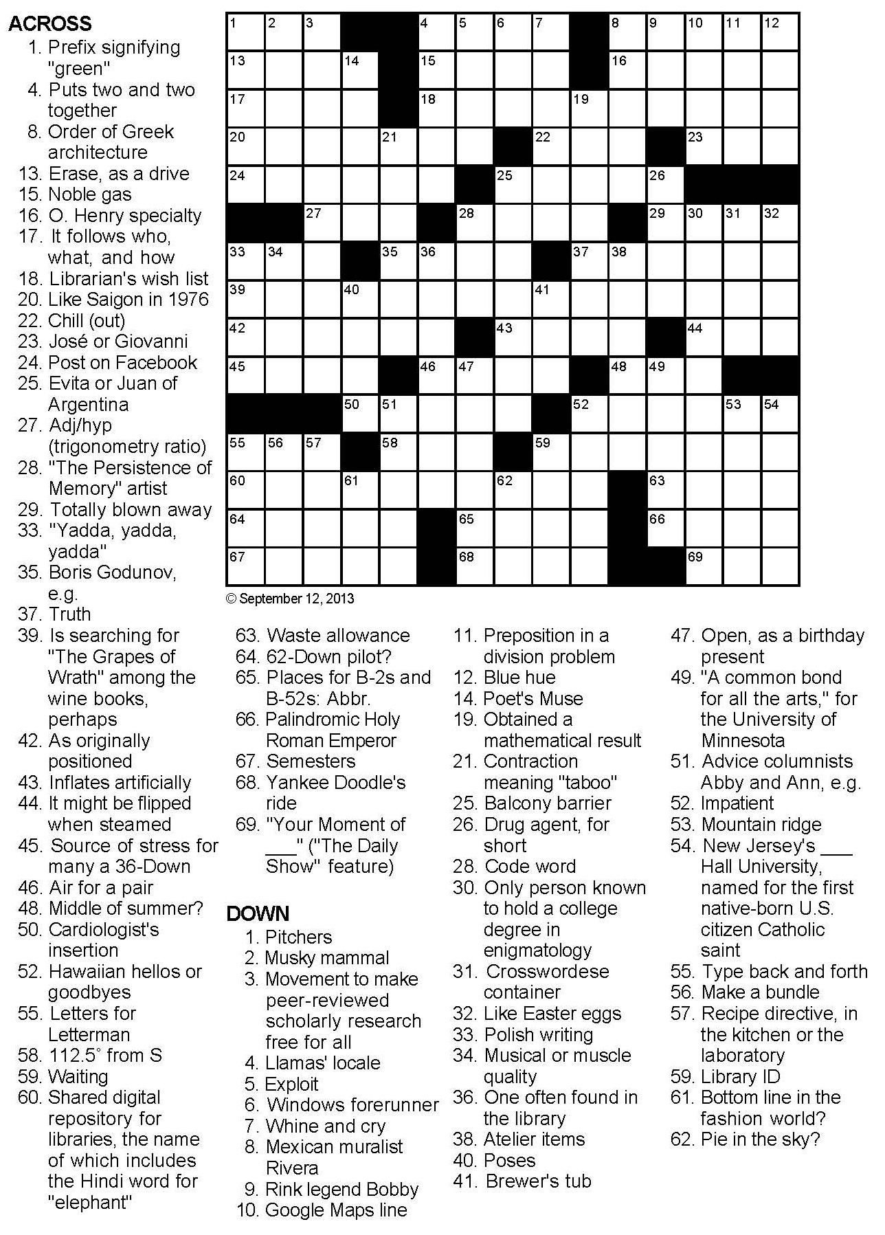 green prefix crossword clue
