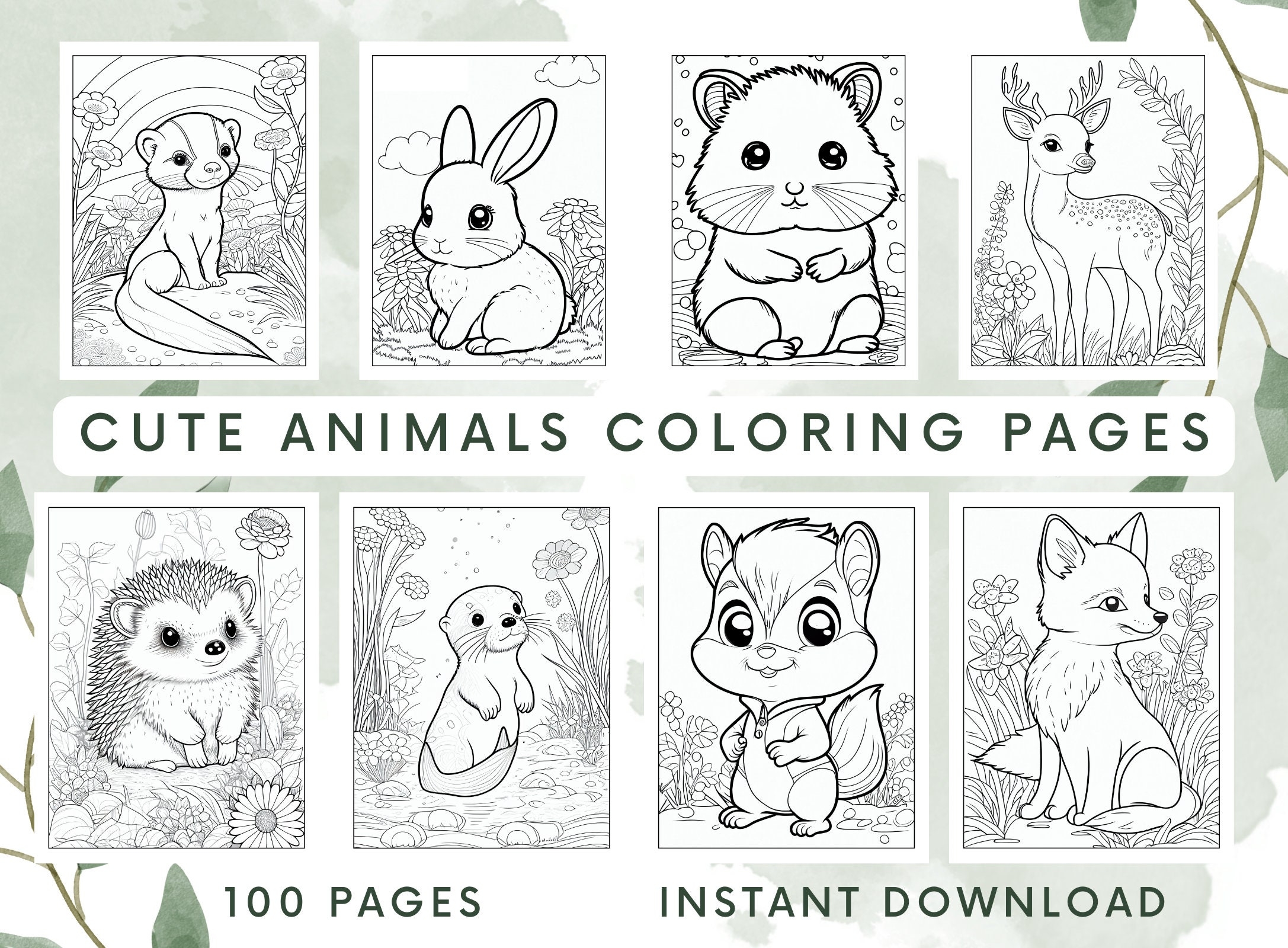 cute animals coloring pages