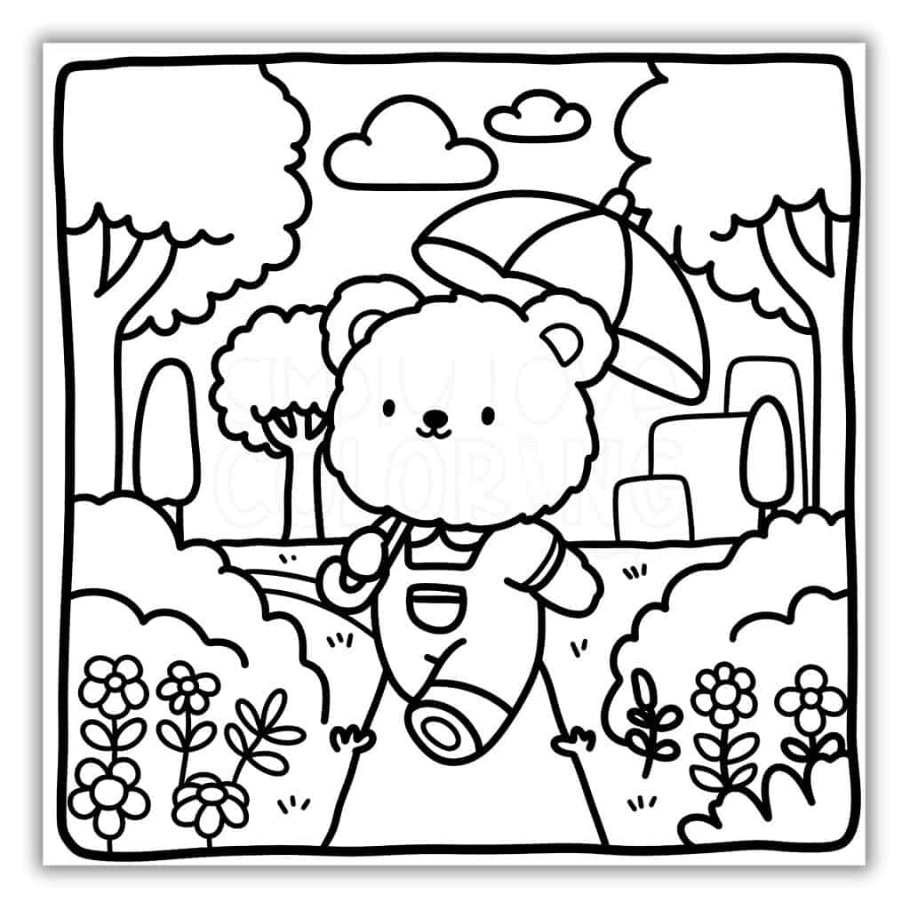 bear coloring page