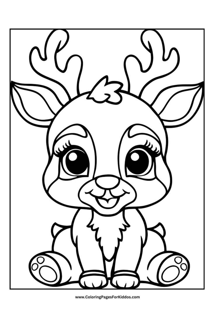 reindeer coloring page reindeer coloring page