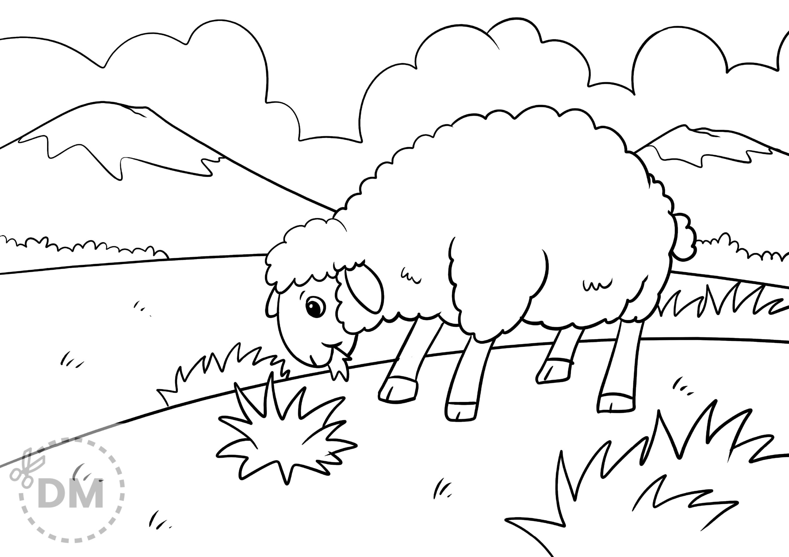 Cute Sheep Coloring Page Free Printables For Kids Diy magazine Cute Sheep Coloring Page Free Printables For Kids Diy magazine