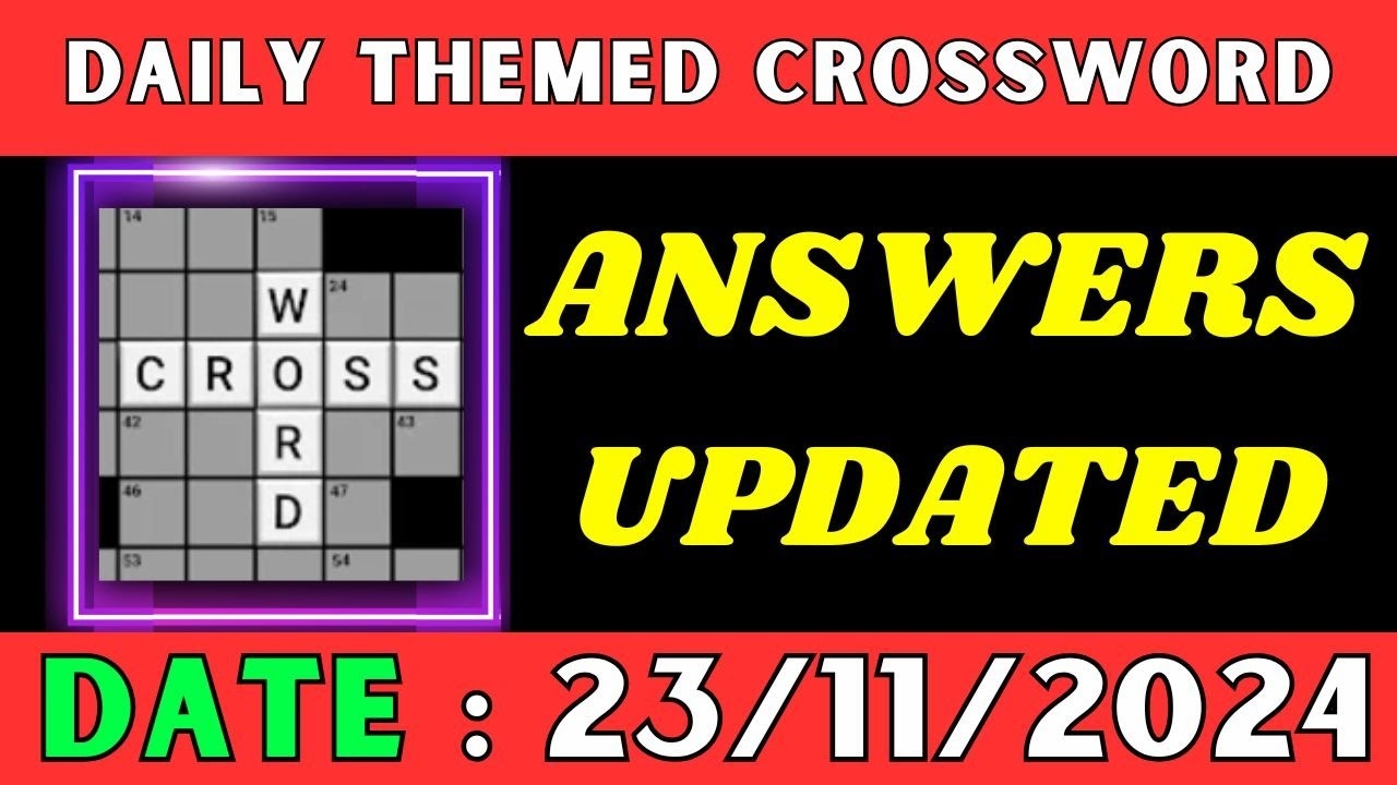Daily Themed Crossword Puzzle Answers Retro Saturdays November 23 2024 YouTube