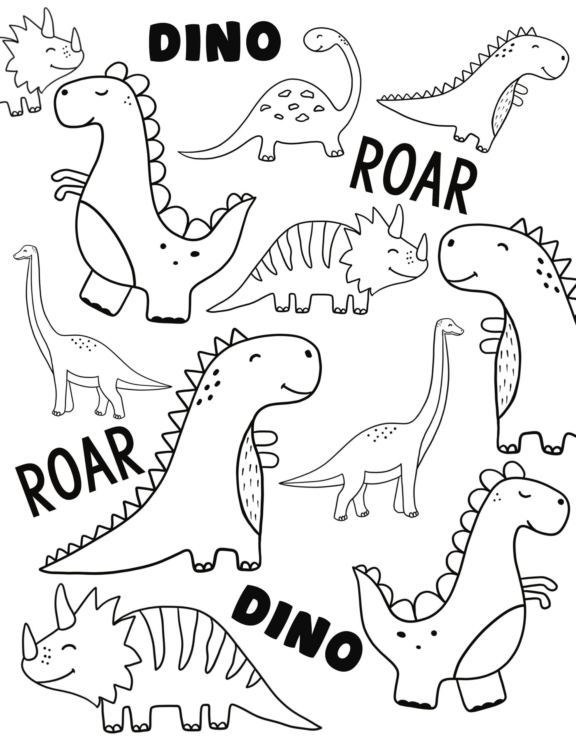 Dinosaur Theme Coloring Page Coloring Pages For Kids kids Coloring Pages dino Coloring Sheets cute Dino Coloring Pages Etsy Norway