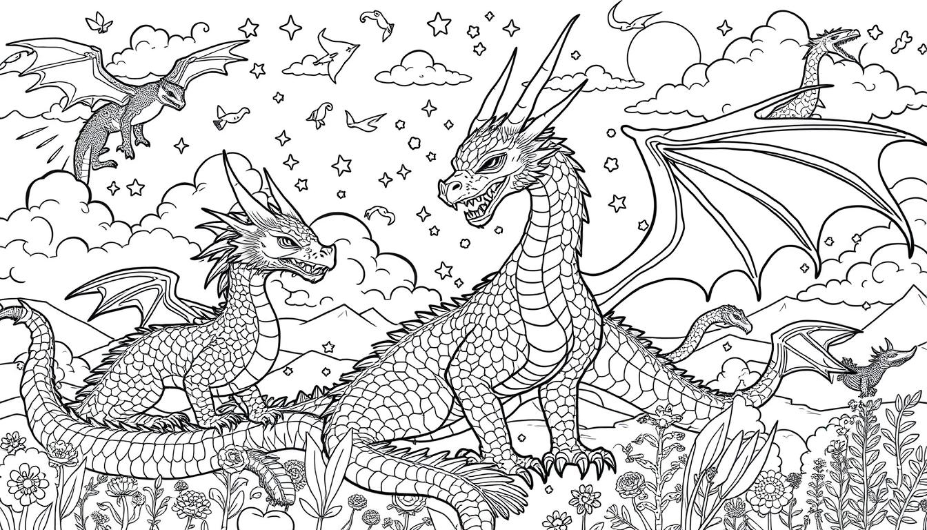 dragon coloring pages