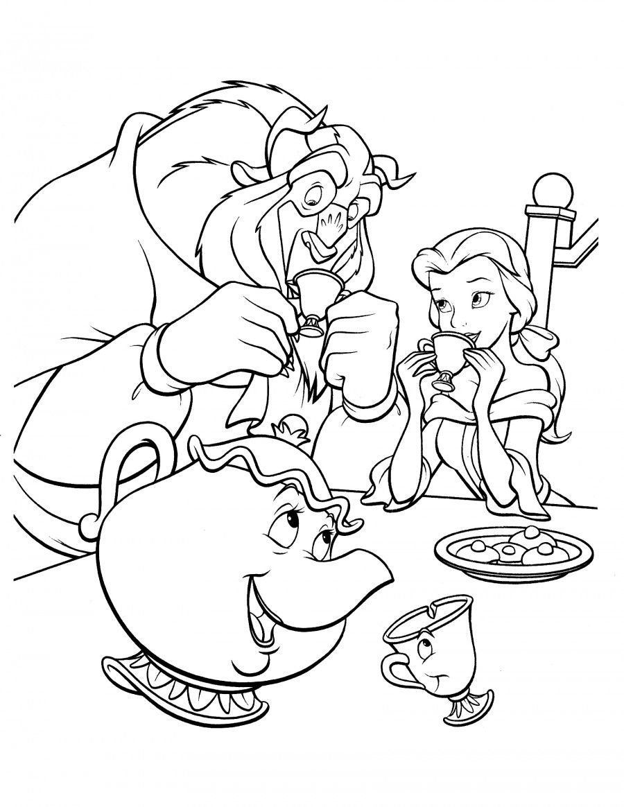 Disney Coloring Book Beauty Beast Disney Coloring Book Beauty Beast