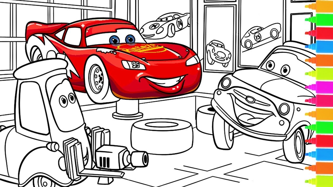 cars lightning mcqueen coloring pages