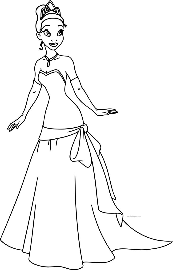 tiana coloring pages