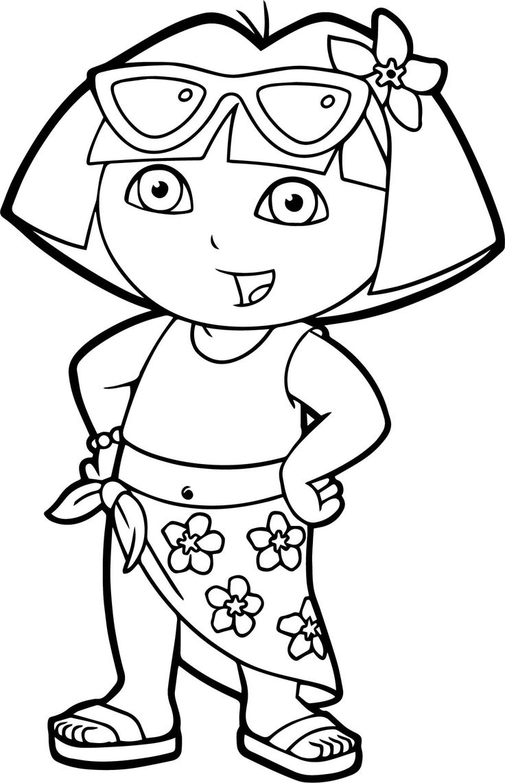 Dora Beach Dress Coloring Page Wecoloringpage Dora Beach Dress Coloring Page Wecoloringpage
