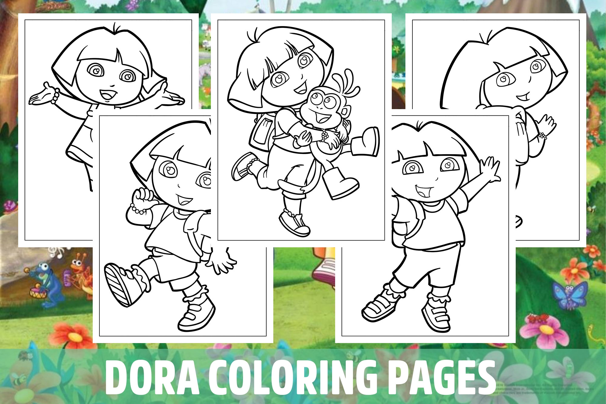 dora coloring pages
