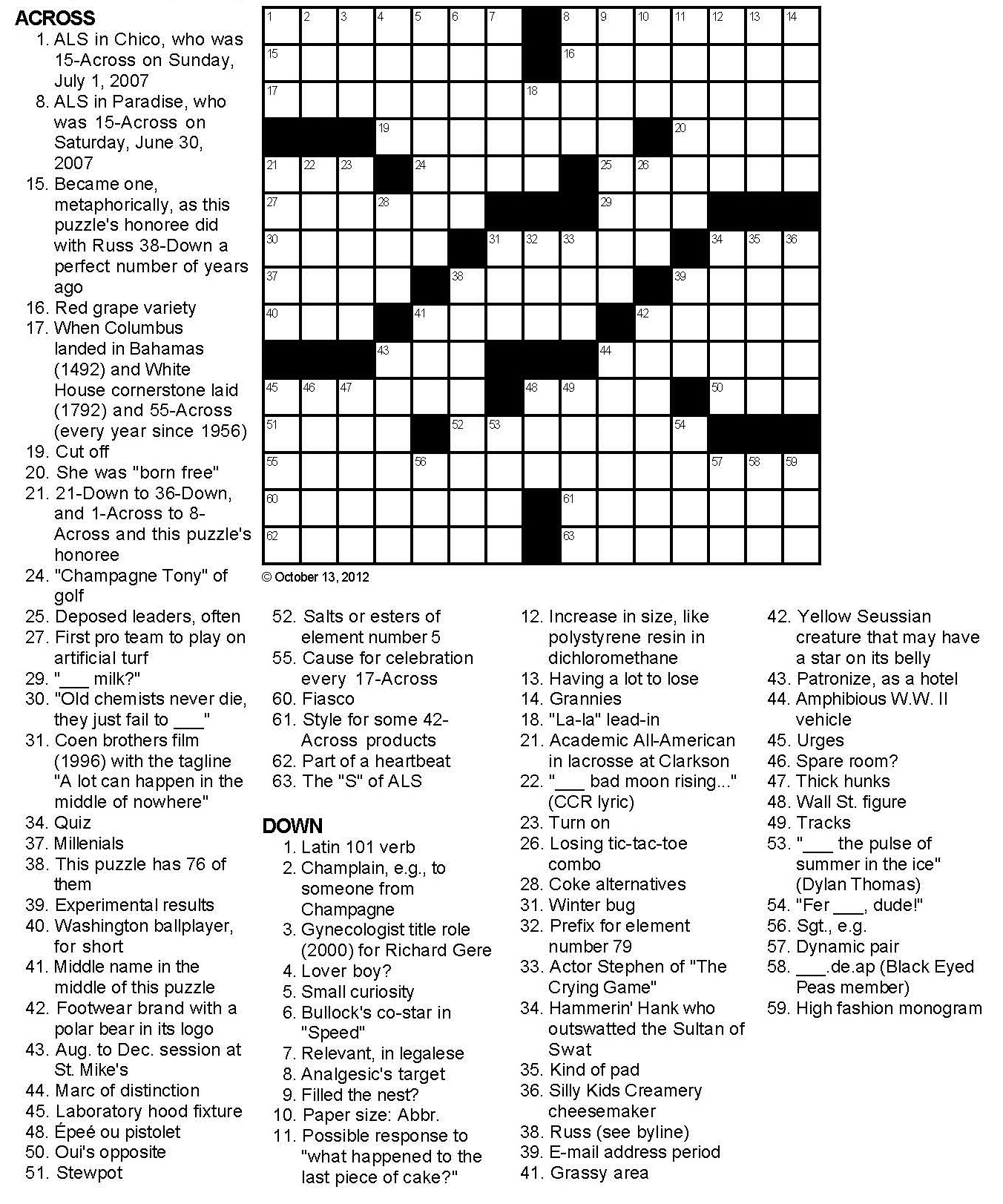 Doubly Perfect Crossword Puzzle