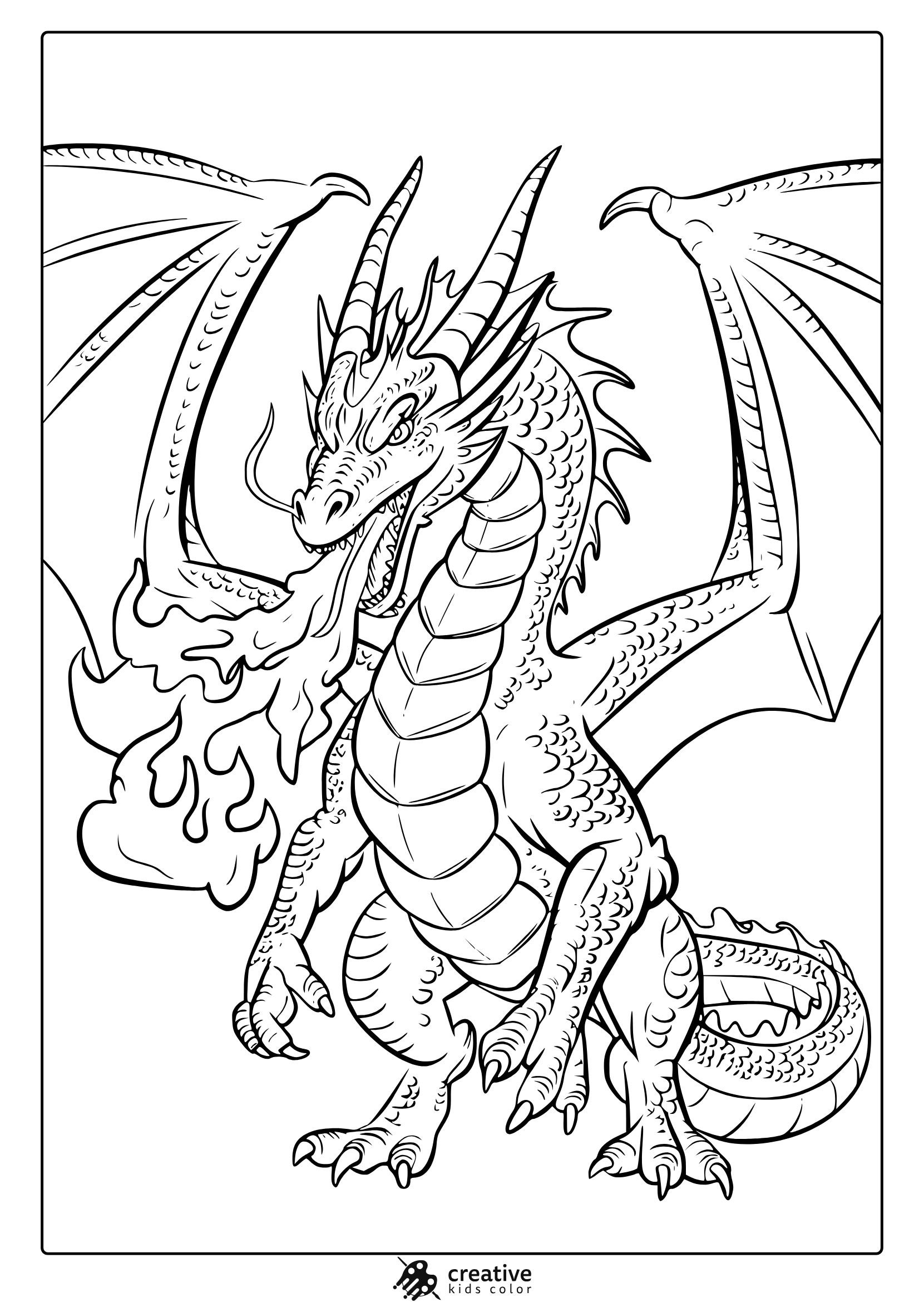 dragon coloring page