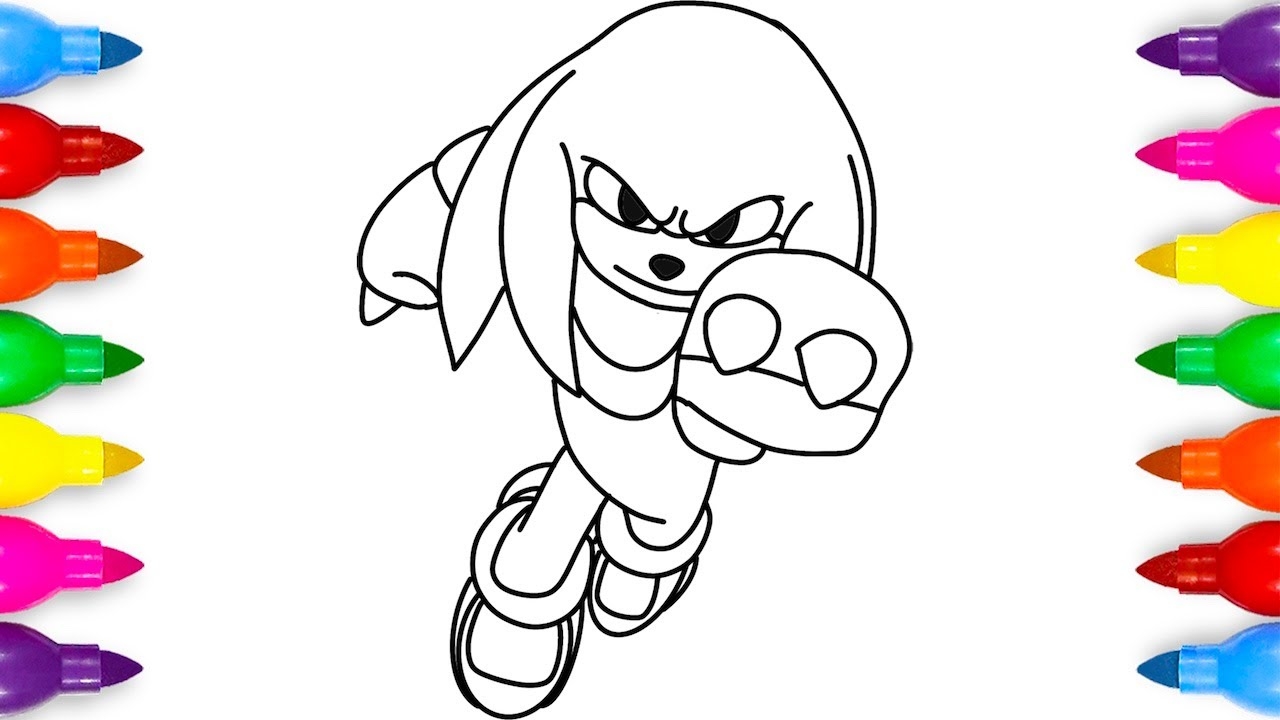 Drawing Knuckles The Echidna Coloring Page Sonic The Hedgehog 3 YouTube Drawing Knuckles The Echidna Coloring Page Sonic The Hedgehog 3 YouTube