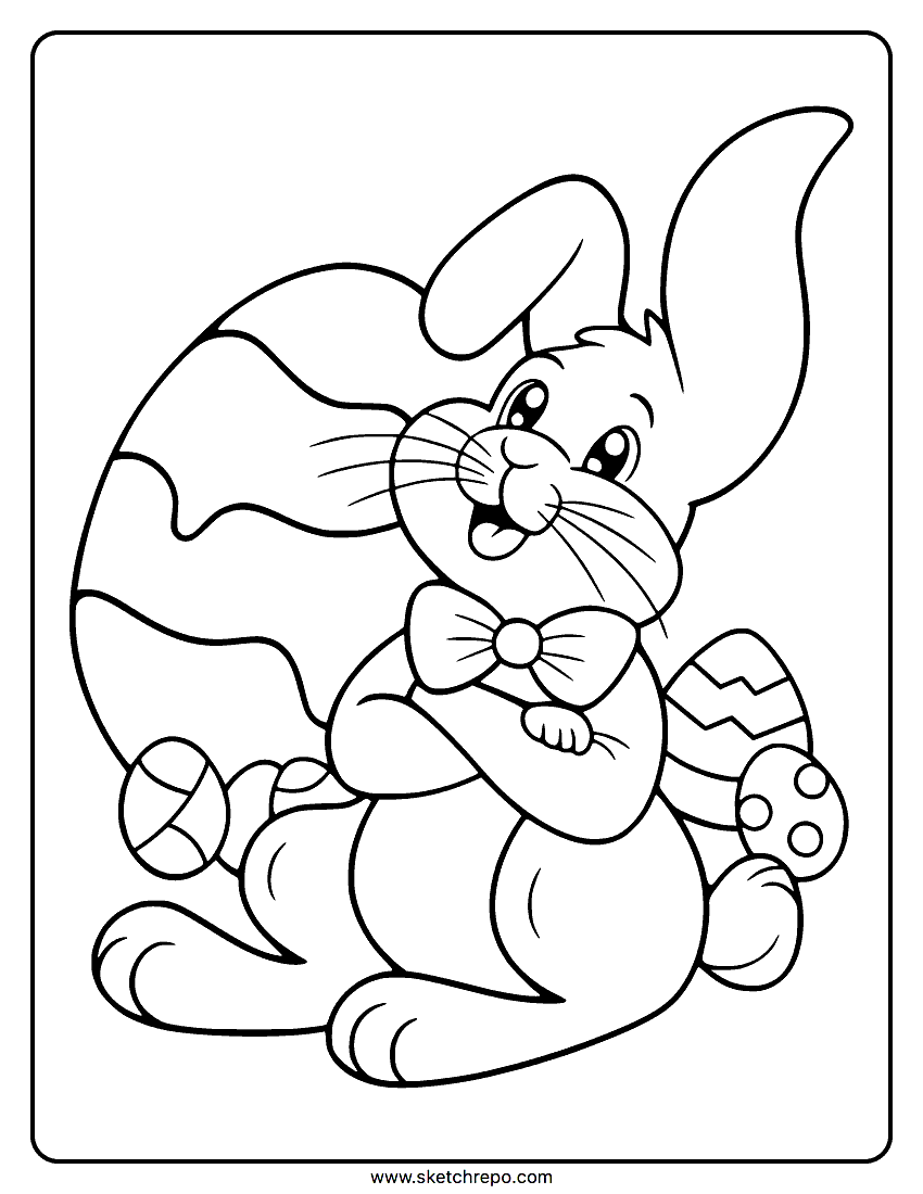 easter bunny coloring page easter bunny coloring page