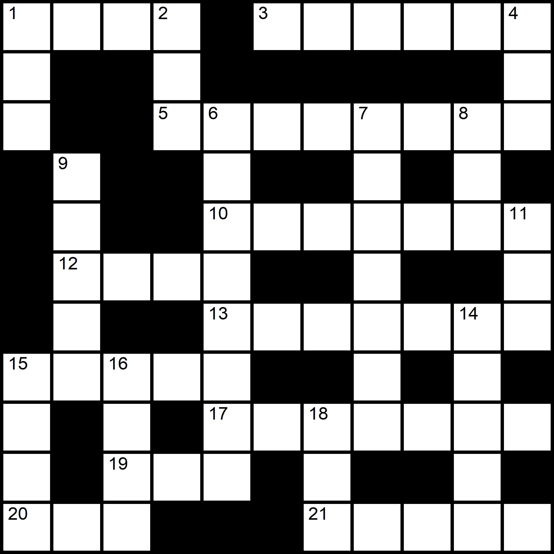 free printable crosswords