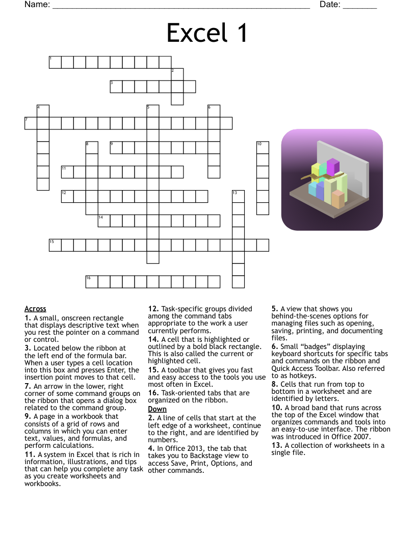 Education 1 Crossword WordMint