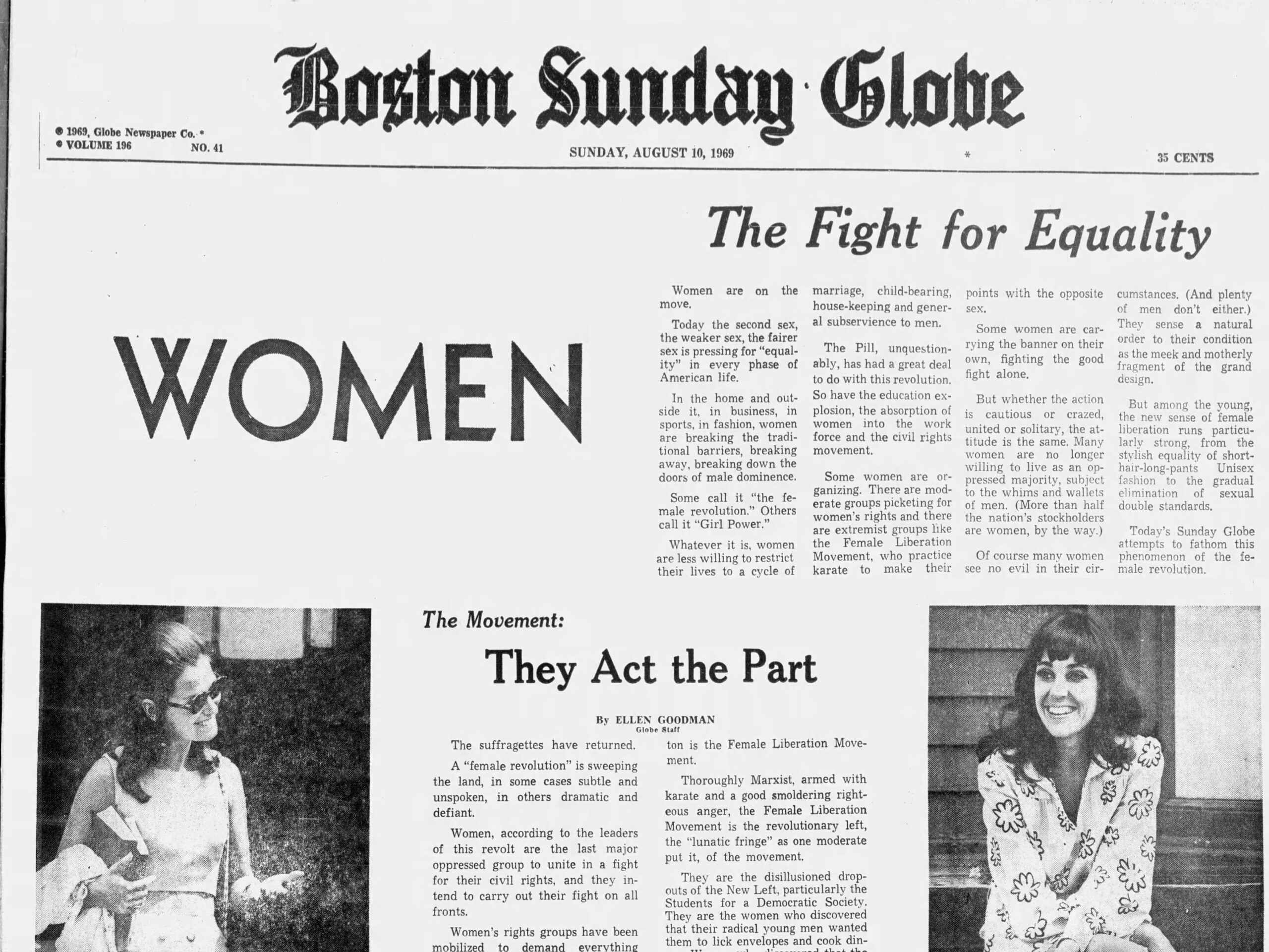 Ellen Goodman On When Women Took Over The Globe s Front Page And The Newsroom The Boston Globe