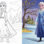 Elsa Coloring Pages From Frozen 40 Free Printable PDF 