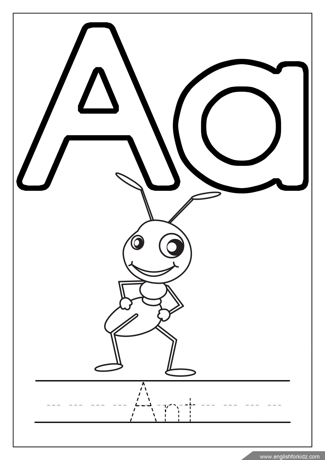 letter a coloring page letter a coloring page