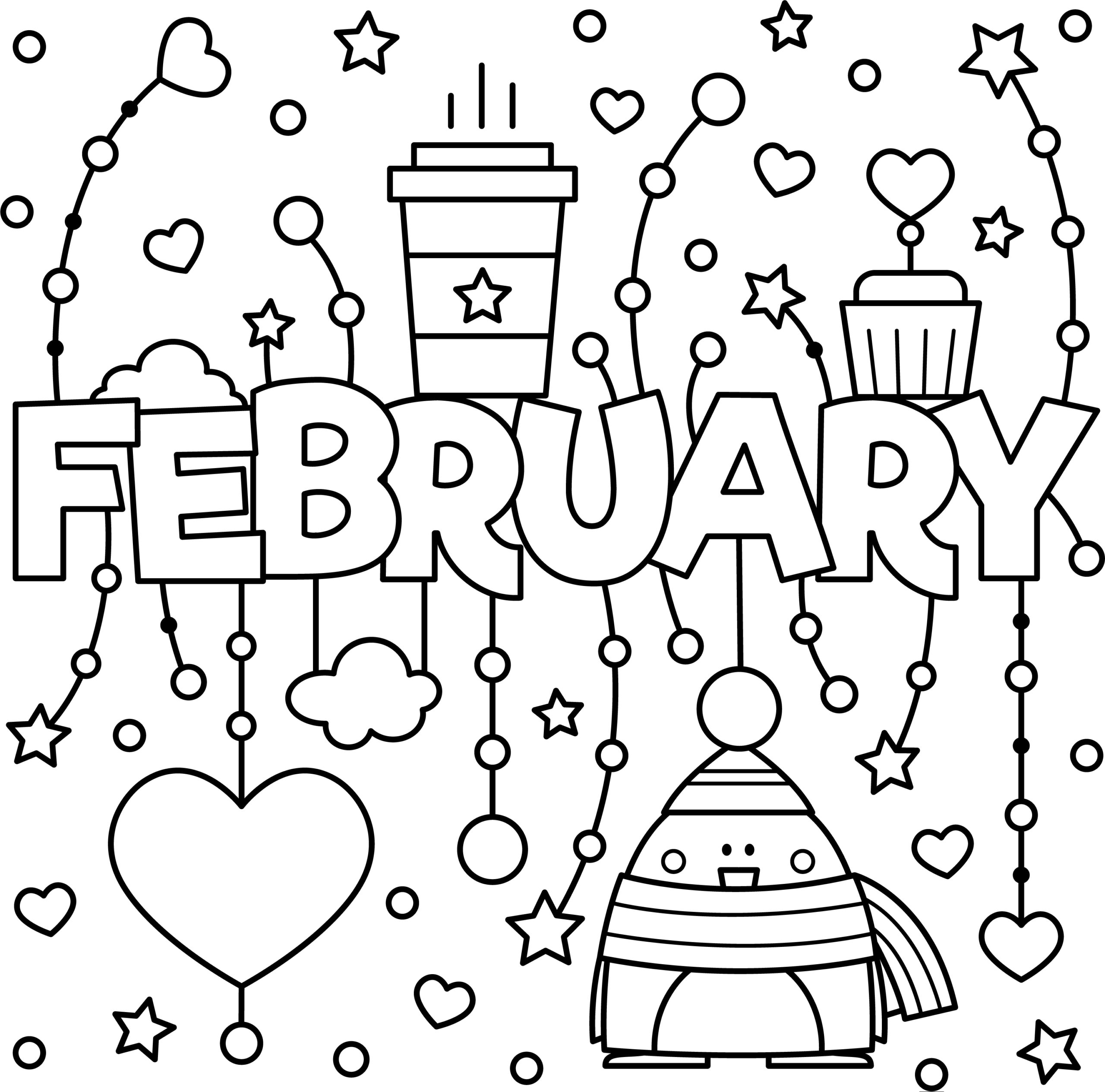 february coloring pages february coloring pages
