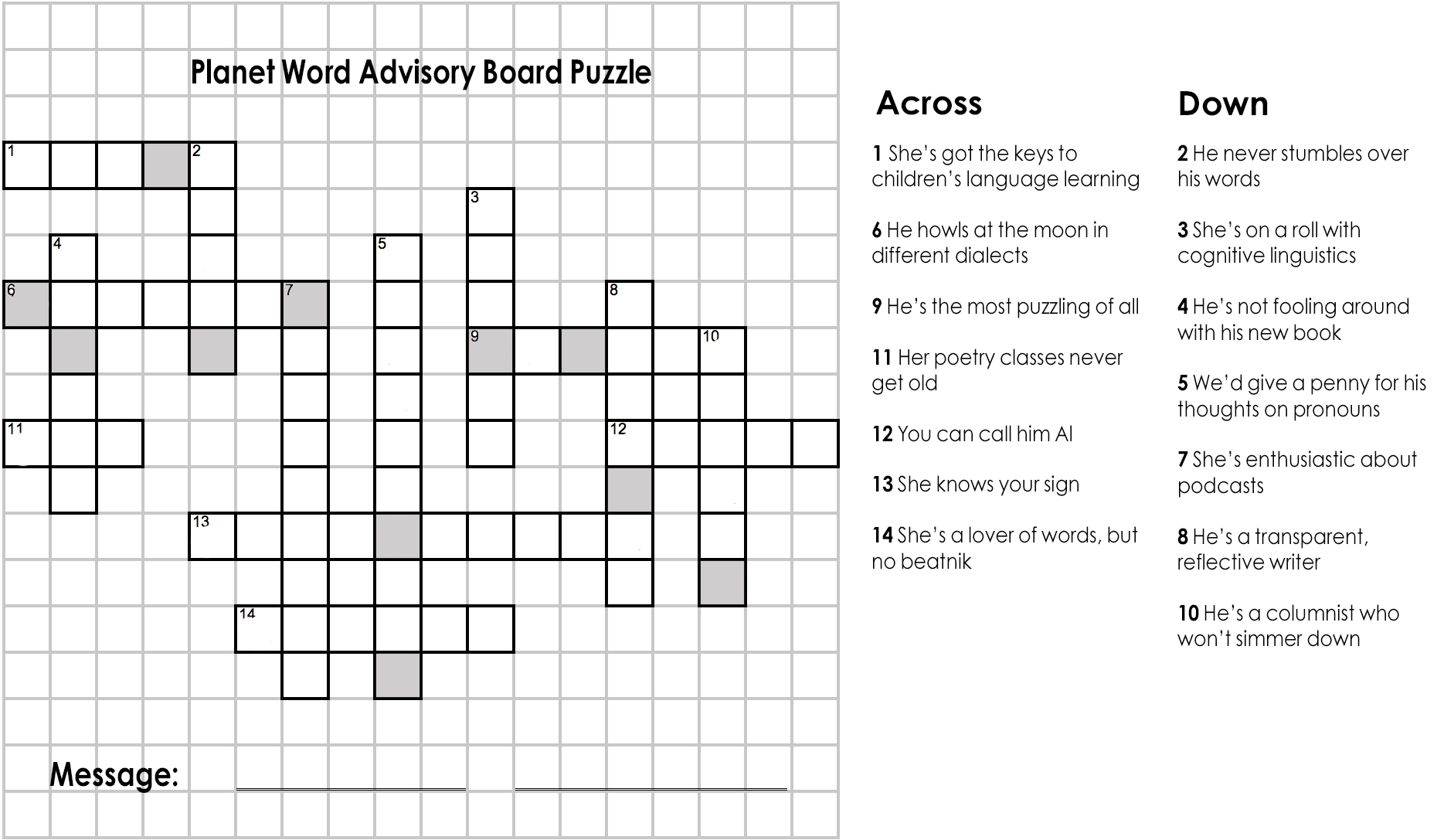 Five Obscure ish Words For Crossword Puzzlers Planet Word Museum Five Obscure ish Words For Crossword Puzzlers Planet Word Museum