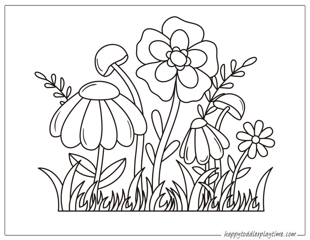 Flower Coloring Pages Happy Toddler Playtime Flower Coloring Pages Happy Toddler Playtime