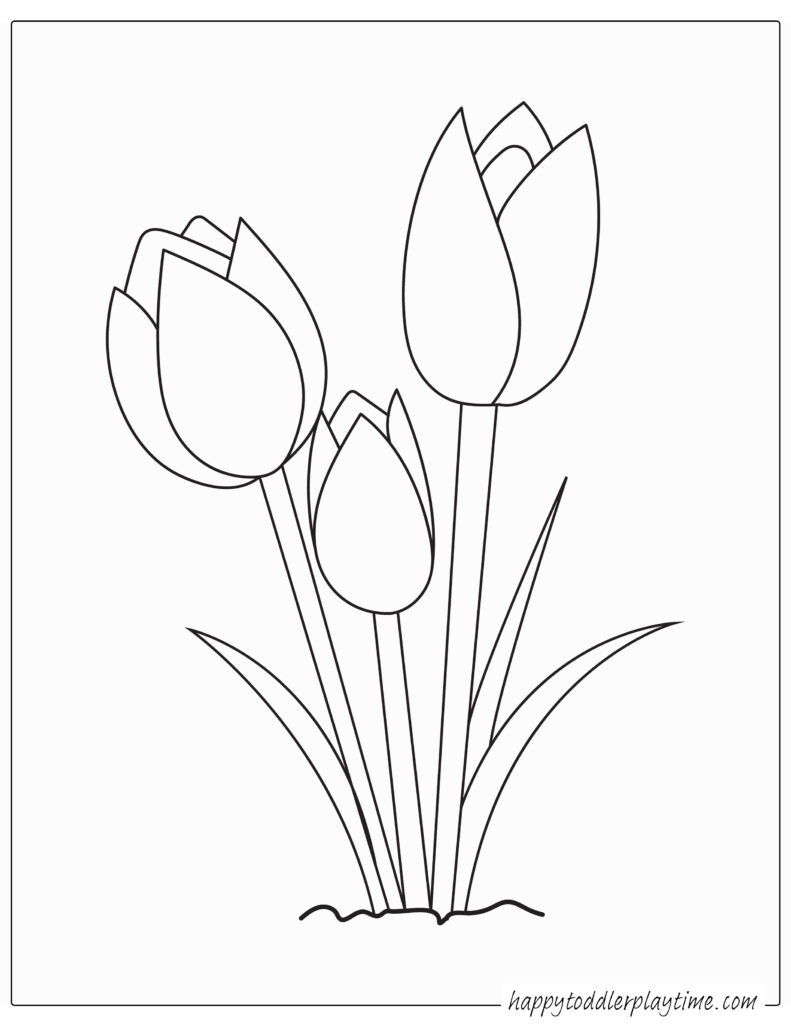 Flower Coloring Pages Happy Toddler Playtime