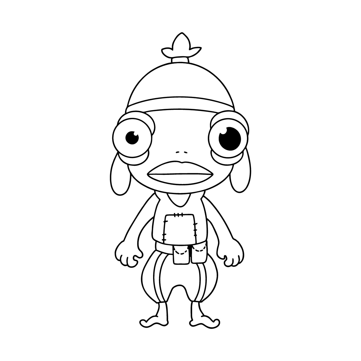 Fortnite Funko POP Fishstick Colouring Page Online And Printable 