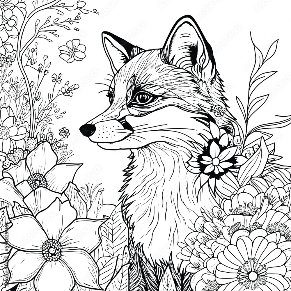 fox coloring pages