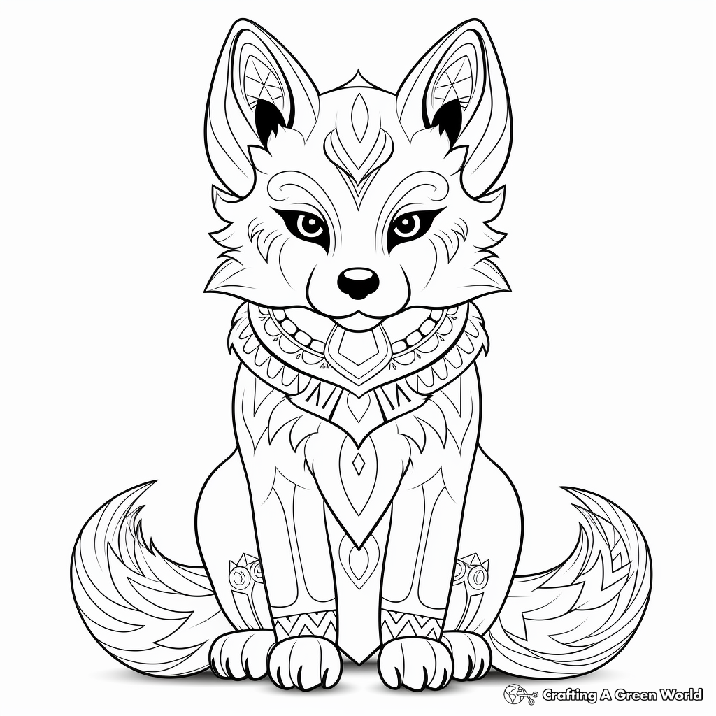 fox coloring page