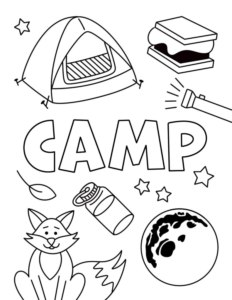 camping coloring pages camping coloring pages