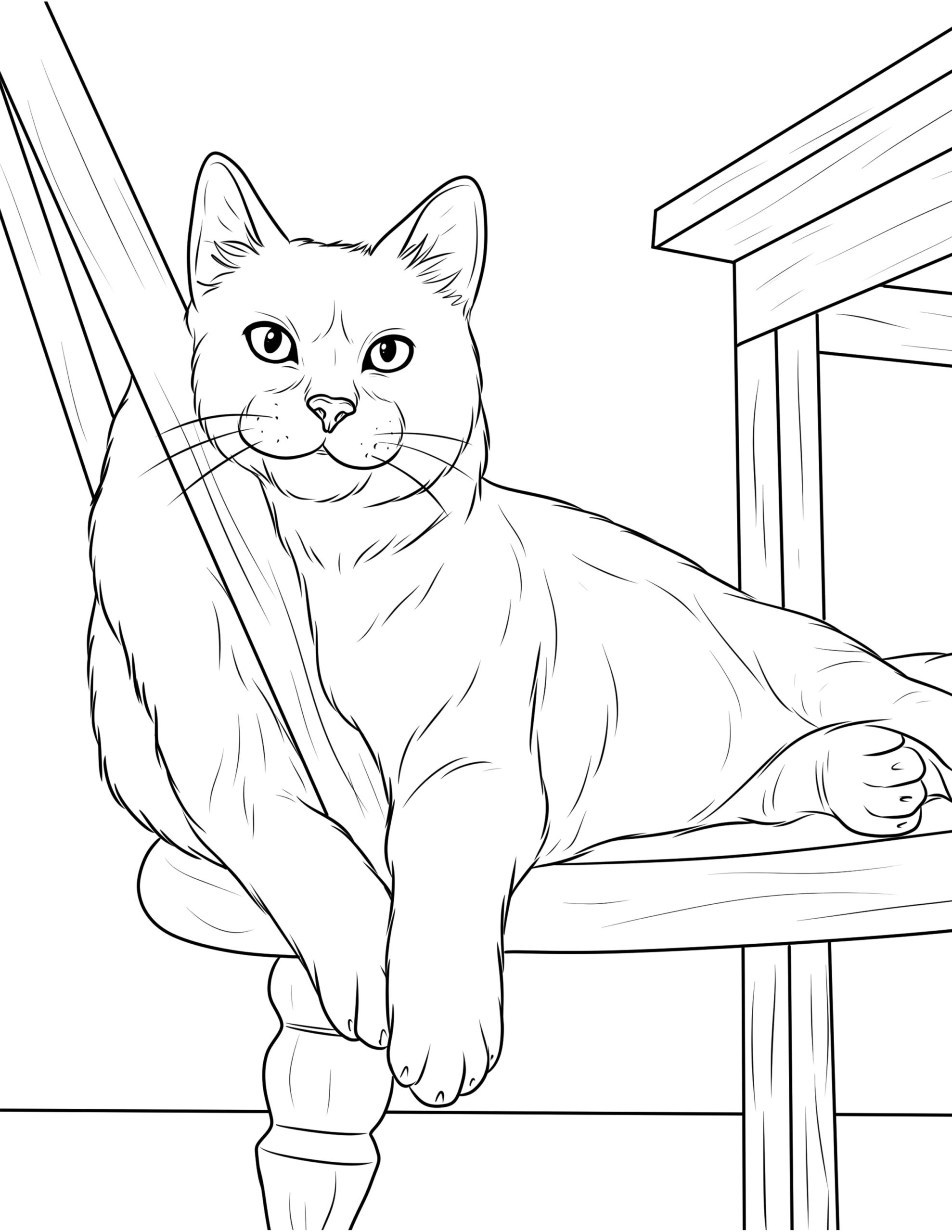 cat coloring page