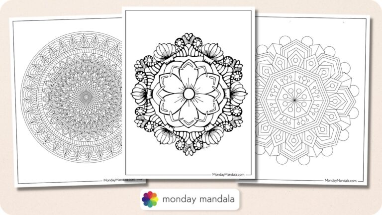 Free Coloring Pages For You To Print Monday Mandala