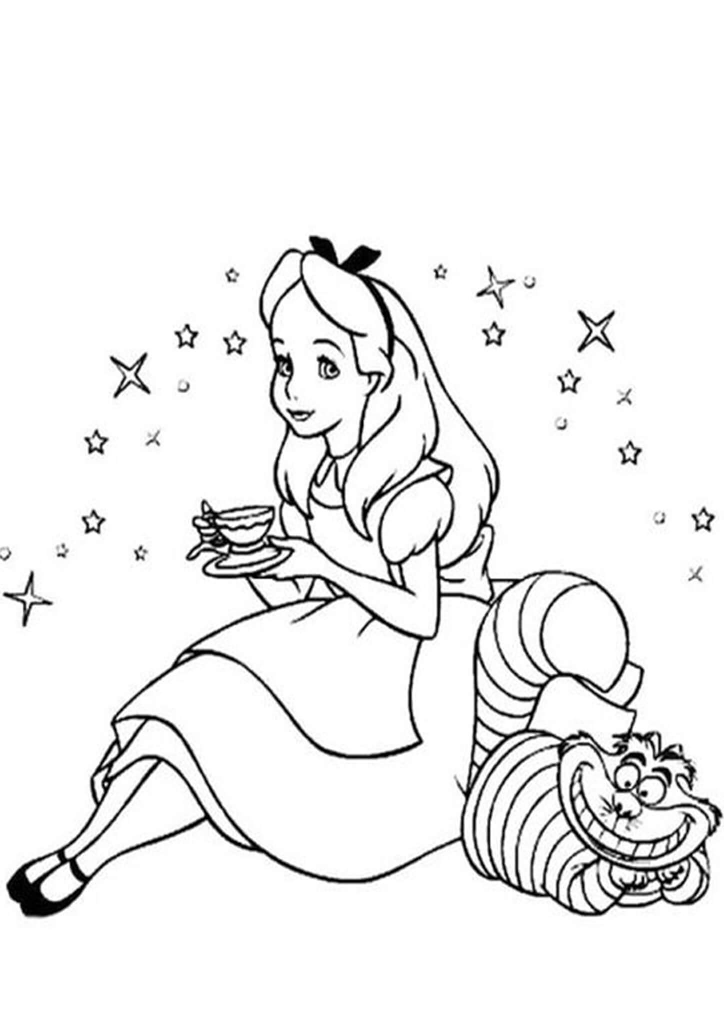 Free Easy To Print Alice In Wonderland Coloring Pages Tulamama Free Easy To Print Alice In Wonderland Coloring Pages Tulamama