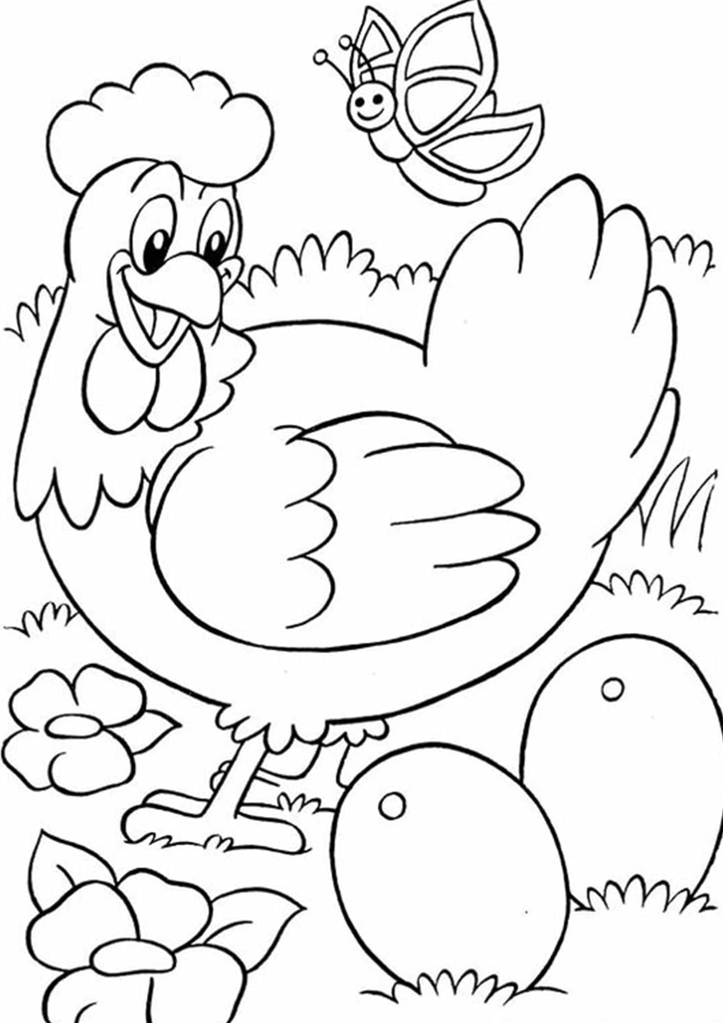 Free Easy To Print Chicken Coloring Pages Tulamama Free Easy To Print Chicken Coloring Pages Tulamama