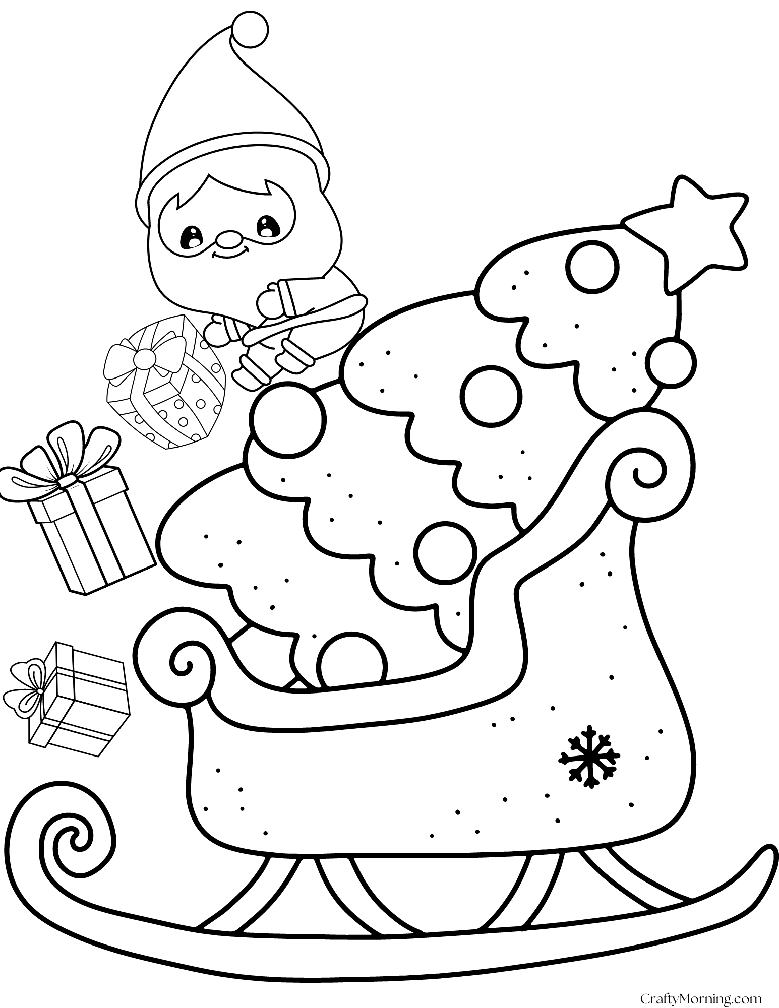 santa claus coloring page