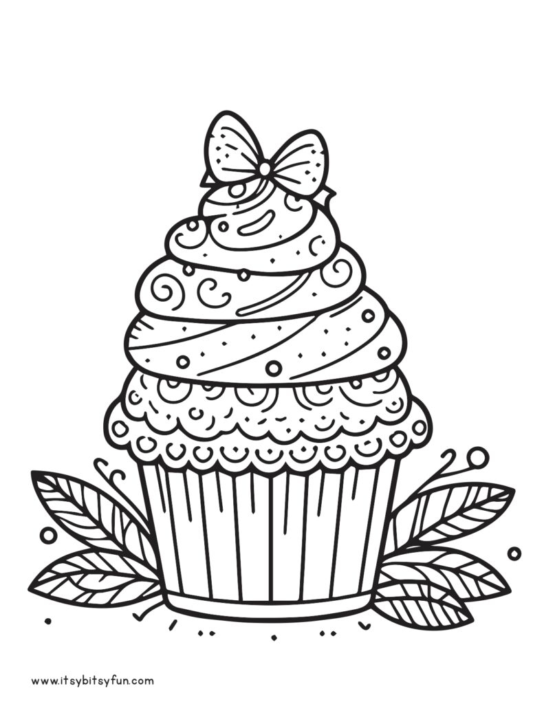 cupcake coloring page