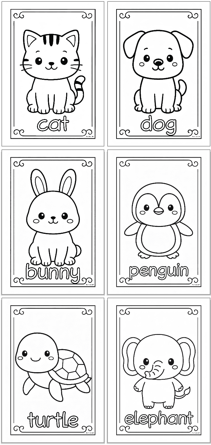 cute animal coloring pages