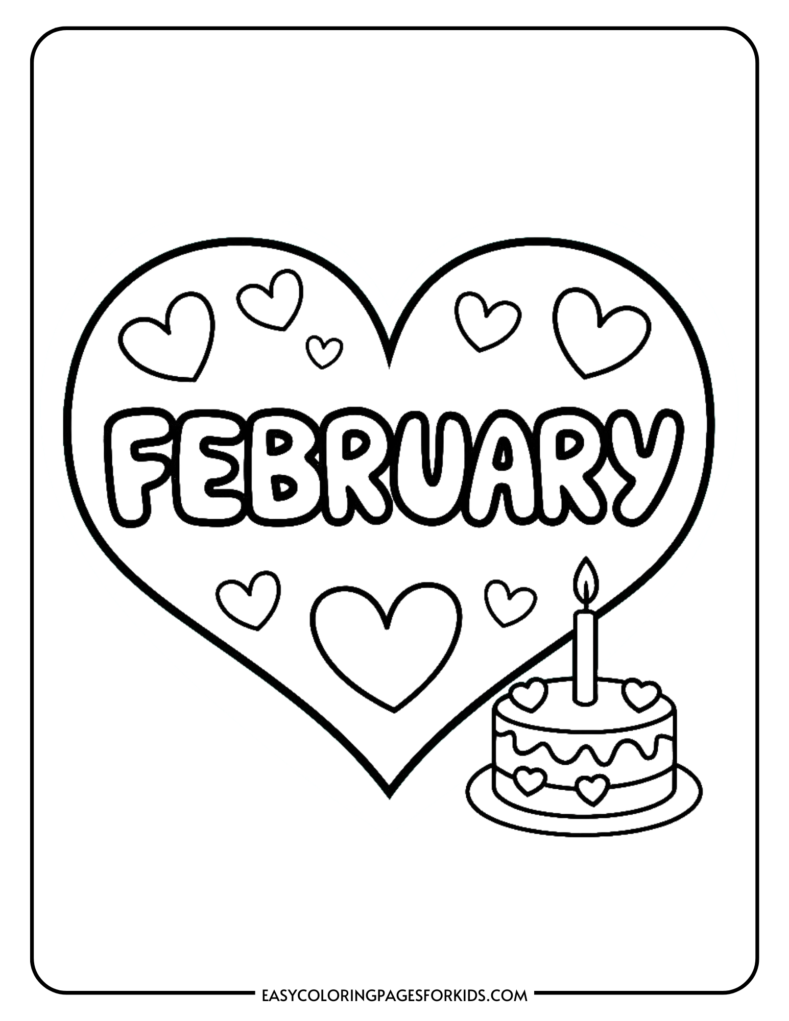 Free Printable February Coloring Pages 5 PDF Pages Easy Coloring Pages For Kids Free Printable February Coloring Pages 5 PDF Pages Easy Coloring Pages For Kids