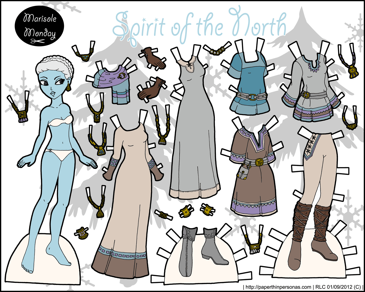 Free Printable Paper Doll Spirit Of The North